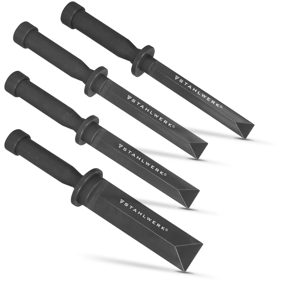 STAHLWERK 4-piece plastic chisel and scraper set 18-35 mm | Gently removes balancing weights, adhesive residue, seals or decorative strips Ergonomic and material-friendly for vehicles and crafts