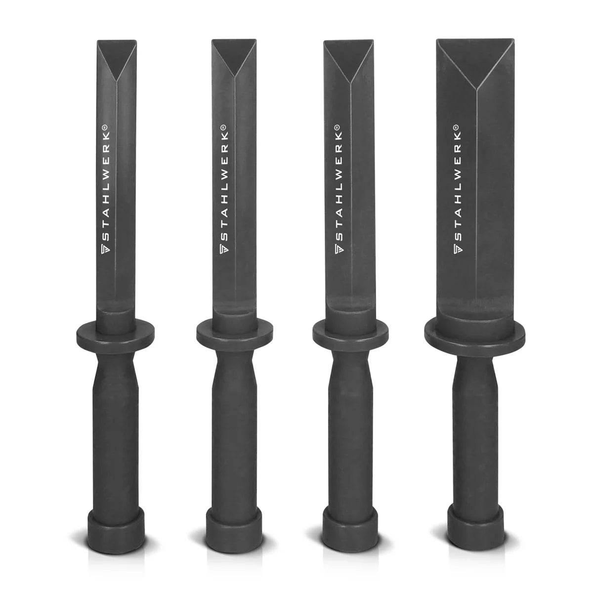 STAHLWERK 4-piece plastic chisel and scraper set 18-35 mm | Gently removes balancing weights, adhesive residue, seals or decorative strips Ergonomic and material-friendly for vehicles and crafts