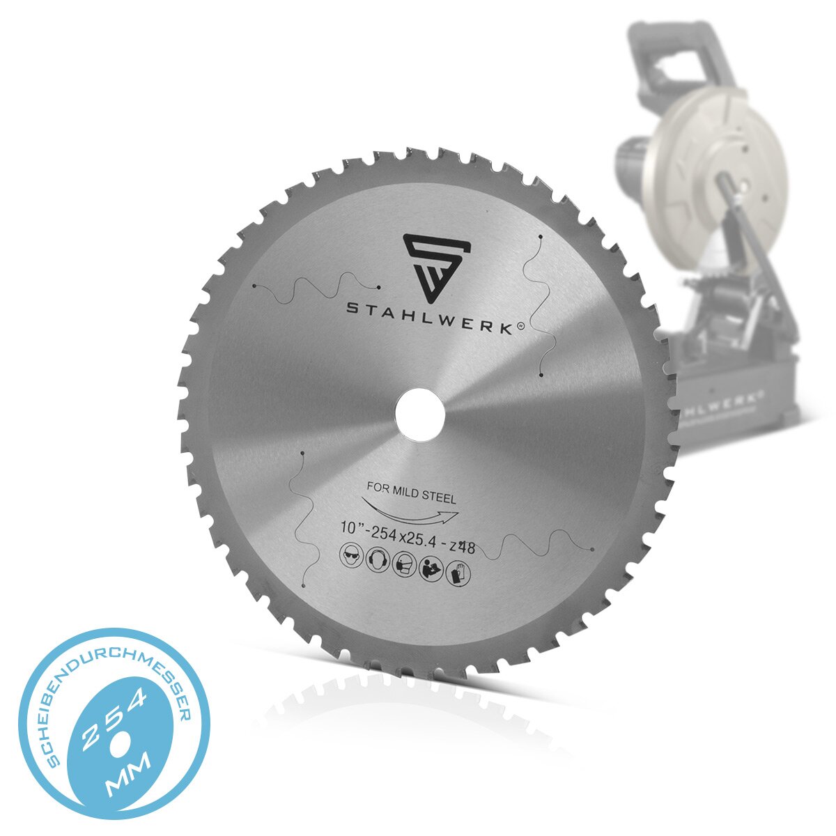 Steelworks Dairesel Testere Bıçağı 254 x 1,9 x 1,5 x 25.4 48 dişli metal testere bıçağı | Ayırma Diski | Metal dairesel testere için evrensel ekmek bıçağı | Yelken | CAPP Testere | MITER TESTERE