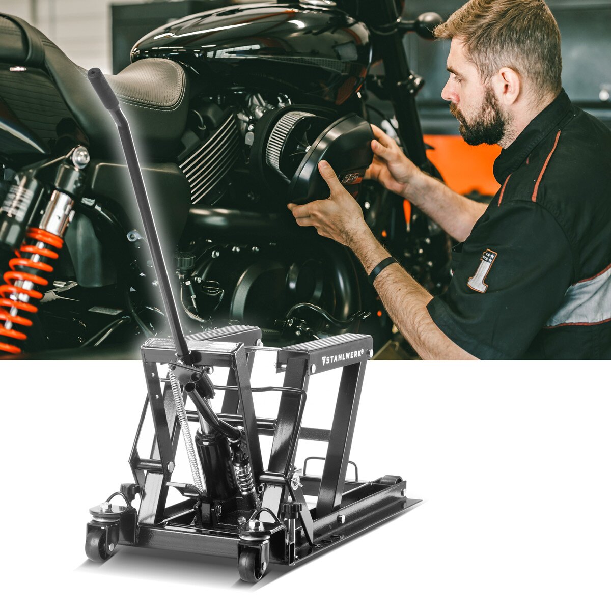 Acquérir de moto de relève de moto MLT-680 ST avec une capacité de charge de 680 kg et une zone de levage de moto de 115-375 mm | Lifte de moto | L'assemblage de motos est de réparation et d'entretien des motos