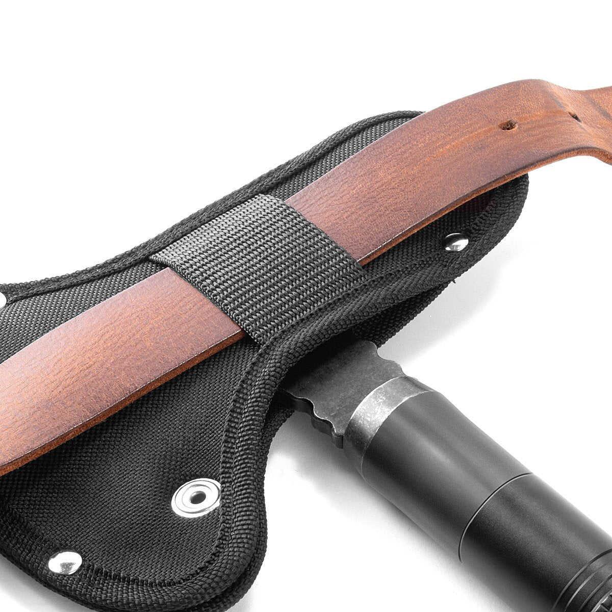 Multiherramienta STAHLWERK / herramienta multifuncional / kit de supervivencia para exteriores con hacha, cuchillo multifuncional, sierra, martillo de emergencia y silbato de señalización con acero contra incendios