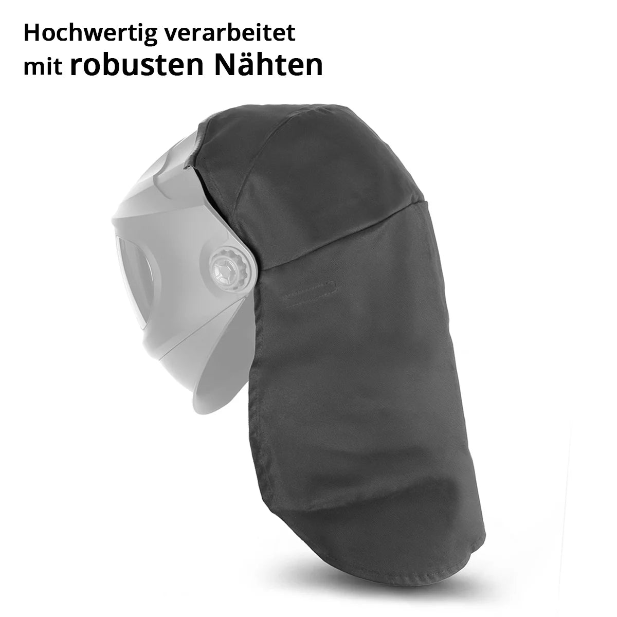 STAHLWERK Universal-UV-Nackenschutz für Schweißhelm MASTER | Flammhemmender Kopf- und Nackenschutz | Clip/Press-Fit Schweißhelm-Schutzabdeckung | Sehr leicht und flexibel