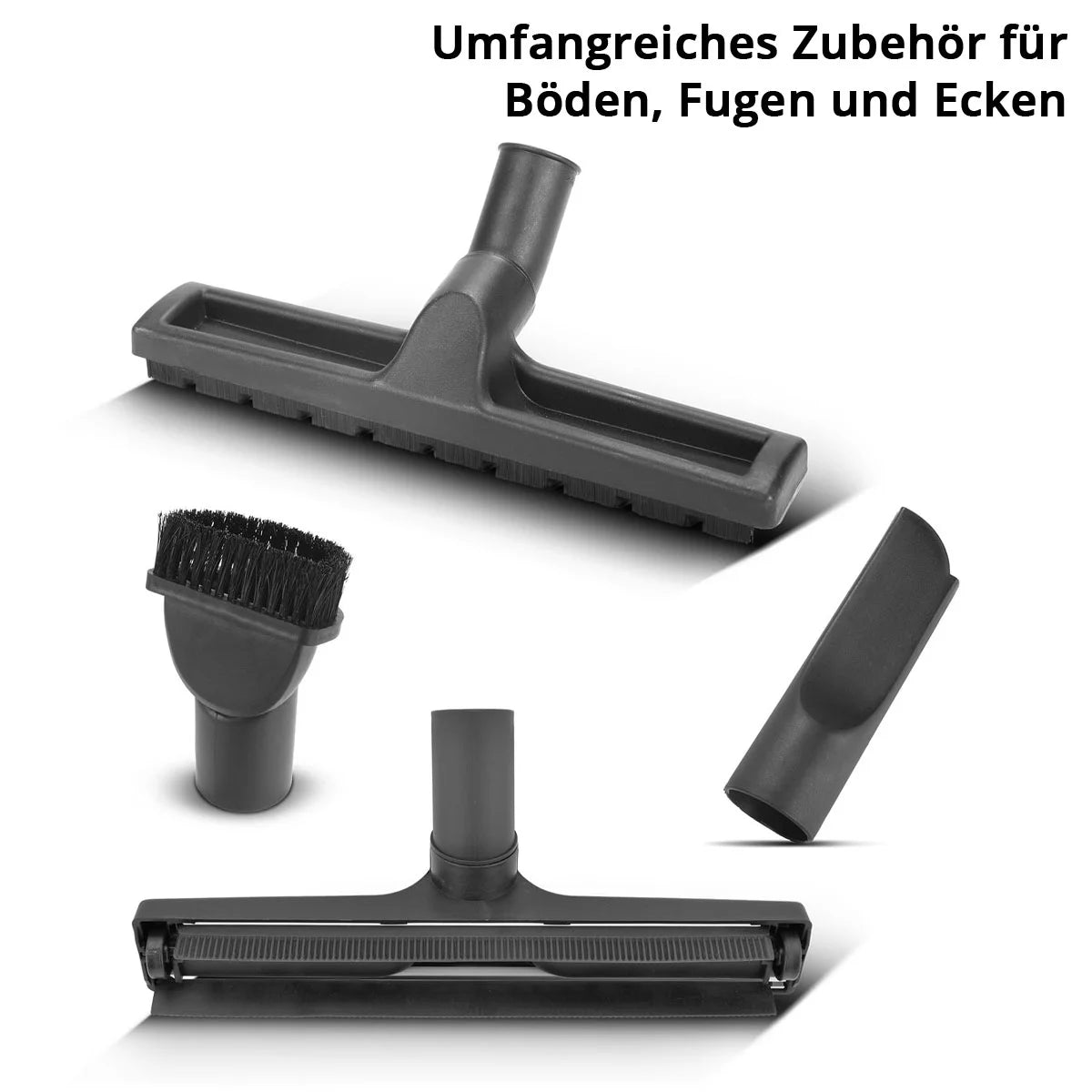 STAHLWERK wet and dry vacuum cleaner VCL-1600 ST | 1600 W industrial vacuum cleaner with 35 l stainless steel container | Blowing function and safety shutdown | Extensive accessory package | Robust workshop vacuum cleaner