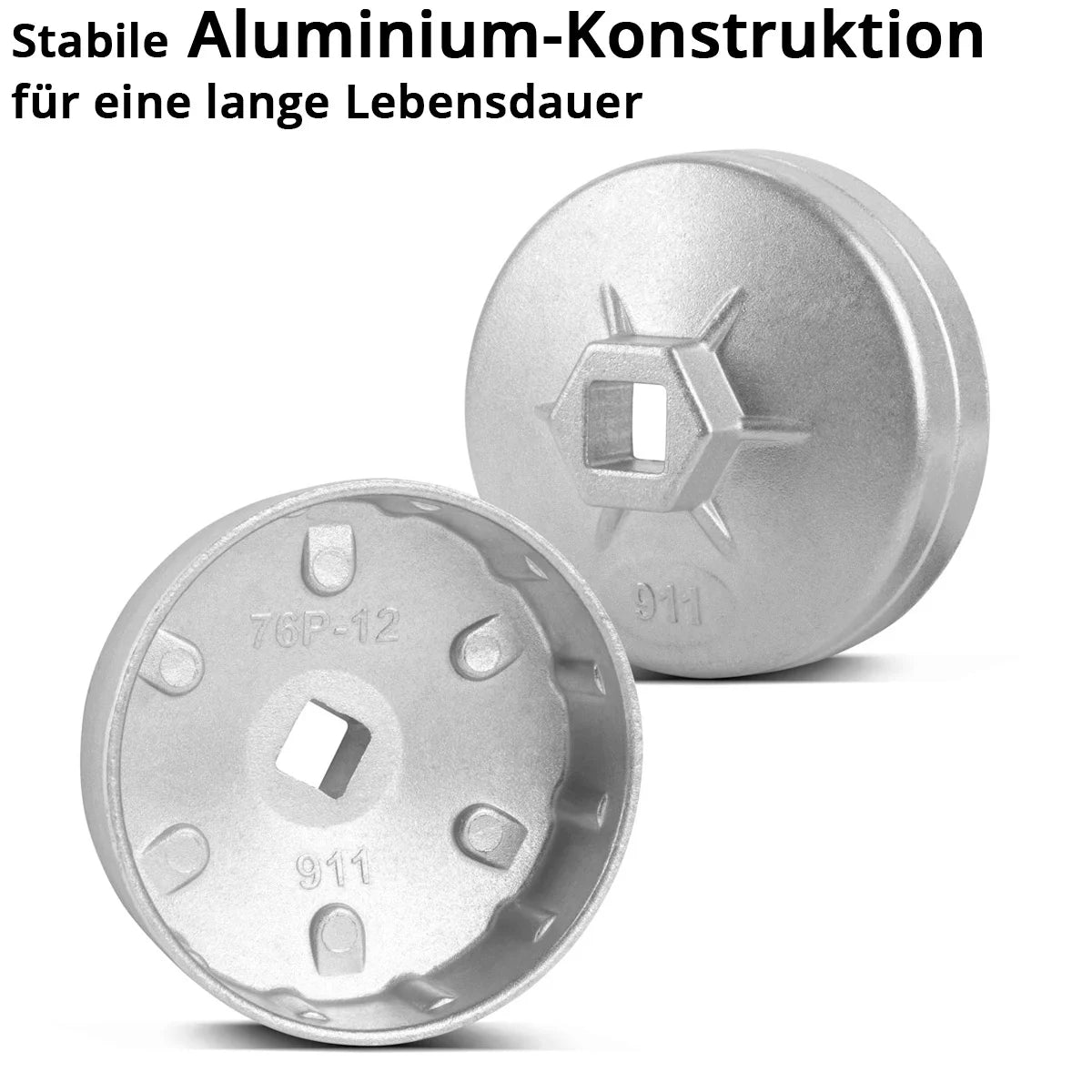 STAHLWERK Ölfilterschlüssel Set 23-teilig Ölwechselwerkzeug-Satz mit Ölfilterkappen-Satz aus Aluminium, Umschaltknarre und Ringschlüssel | Ölkappenschlüssel | Kfz-Spezialwerkzeug für Ölwechsel