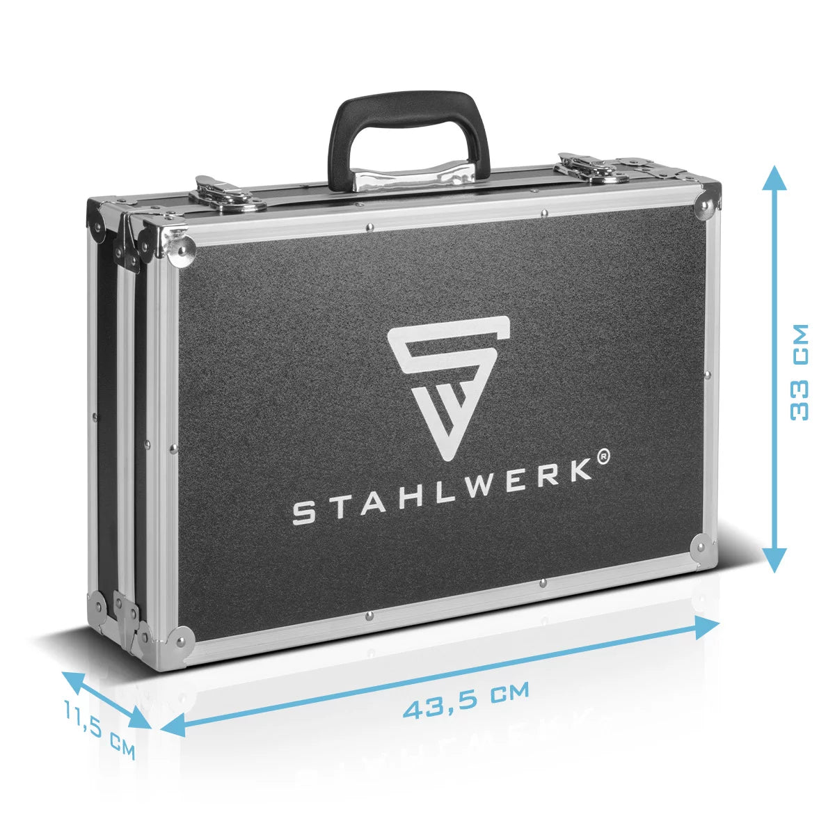 STAHLWERK Ölfilterschlüssel Set 23-teilig Ölwechselwerkzeug-Satz mit Ölfilterkappen-Satz aus Aluminium, Umschaltknarre und Ringschlüssel | Ölkappenschlüssel | Kfz-Spezialwerkzeug für Ölwechsel
