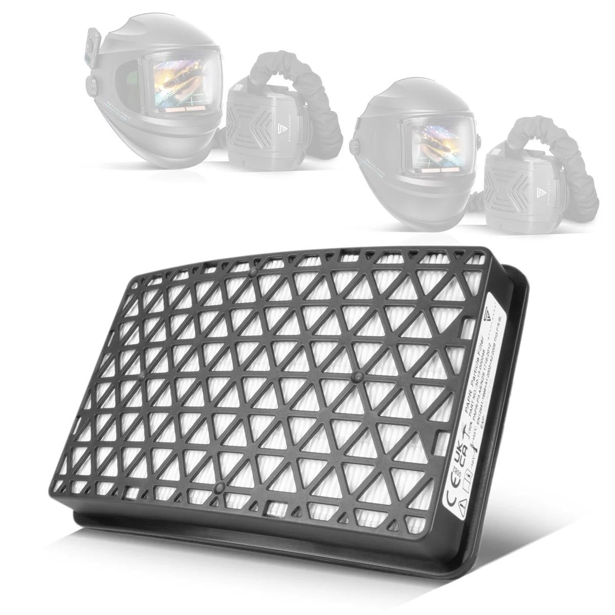 STAHLWERK P3-Partikelfilter-Kassette für Gebläse-Einheit | Filtersystem für Frischluft-Schweißhelme | Filter-Zubehör für Schweißhelme MASTER AIR und BOOSTER AIR | PAPR-System