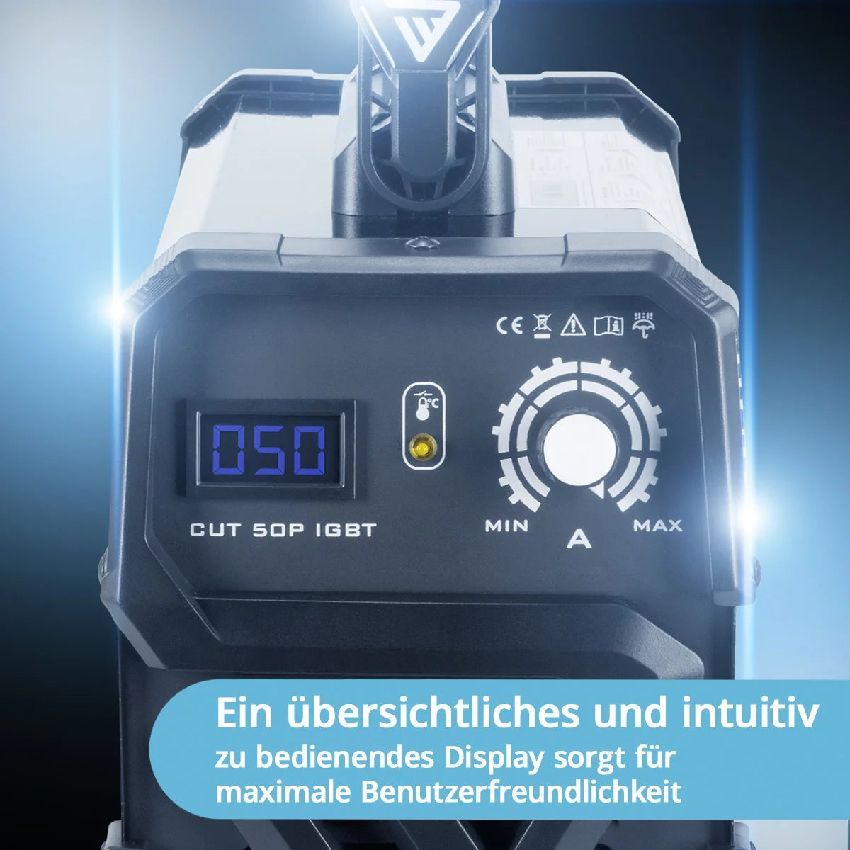 STAHLWERK CUT 50 Pilot IGBT Plasmaschneider mit Pilotzündung und 50 Ampere, bis 14 mm Schneidleistung, für Lackierte Bleche & Flugrost geeignet