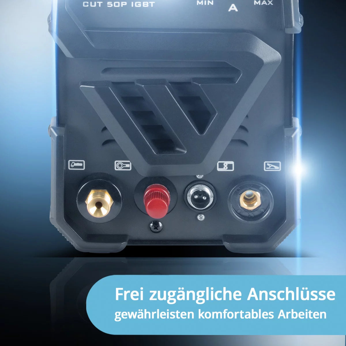 STAHLWERK CUT 50 Pilot IGBT Vollausstattung Plasmaschneider mit Pilotzündung und 50 Ampere, bis 14 mm Schneidleistung, für Lackierte Bleche & Flugrost