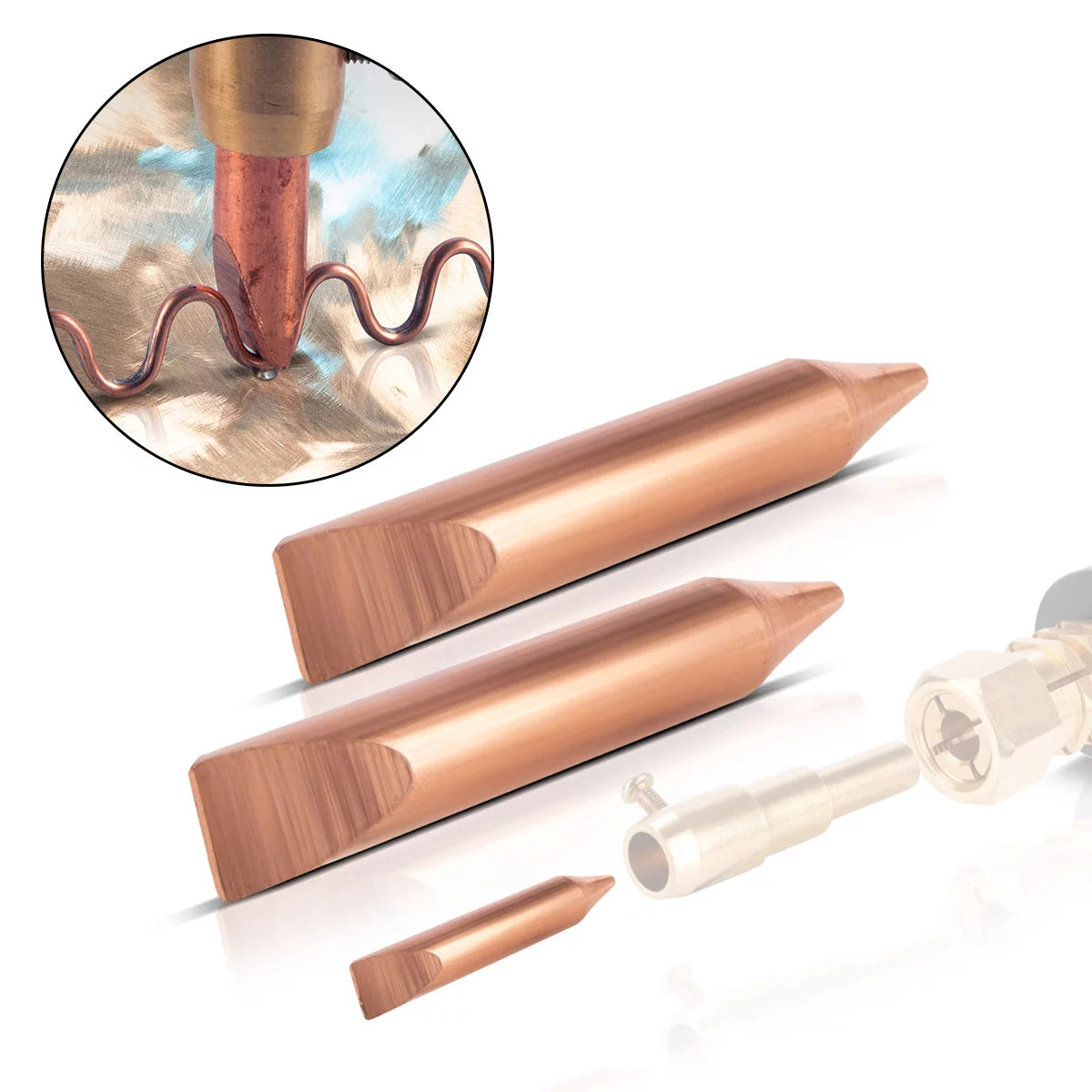 Çelik işleri 2 x Kaynak Elektrot Oluklu tel için, DESIP Desen için Akıllı Onarım Aksesuarları / Dell Kaldırıcı / Nokta Kaynak Cihazı / Drenaj Aracı Otomobil gövdelerinin profesyonel onarımı