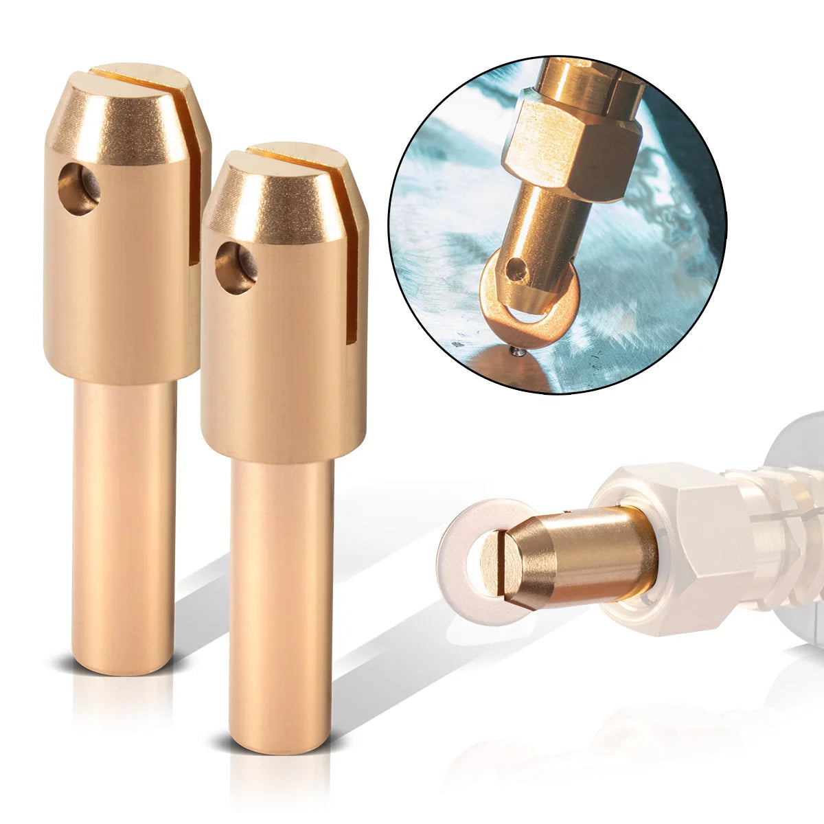 STAHLWERK 2x Punktschweisselektrode für Anschweissösen, Smart Repair Zubehör für Ausbeulspotter / Dellenlifter / Punktschweissgerät / Ausbeulwerkzeug zur professionellen Reparatur von Kfz Karosserien