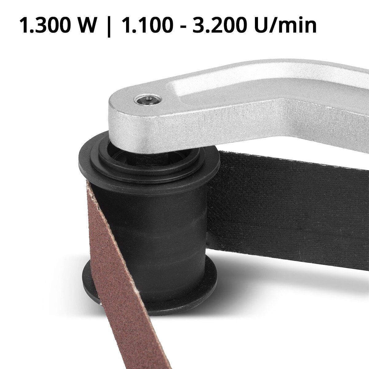 STAHLWERK Rohrbandschleifer RS-1300 ST mit 1.300 W und 1.100 - 3.200 U/min für 760 mm Schleifbänder Rohrschleifer | Schleifmaschine | Schleifgerät | Bandschleifer zum Schleifen, Polieren und Entgraten