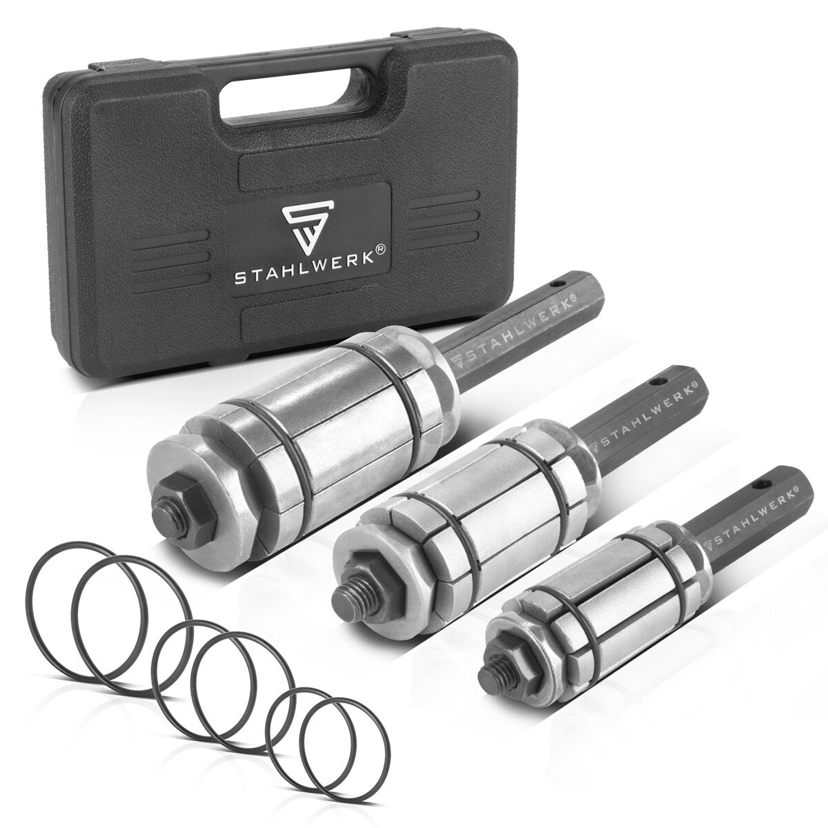 Set di tubi per tubo di lavoro in acciaio 29-89 mm set di rivolta del tubo di scarico in 3 parti | Rohrexpander | Pipe di scarico ex | Distruttore di tubi | Veicolo a motore per sistemi di scarico