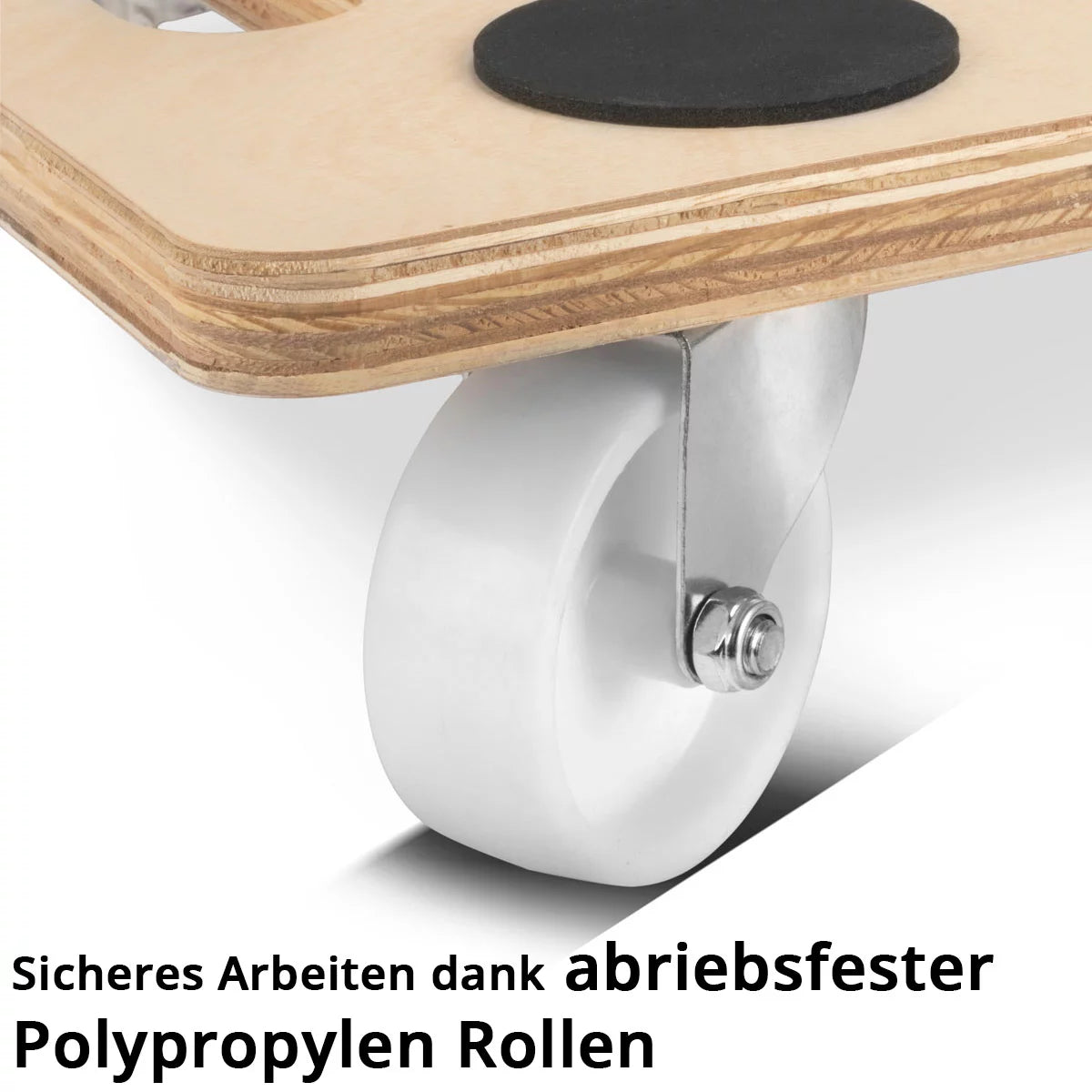 STAHLWERK Rollwagen TR-250 ST mit Handgriff 250 kg Tragkraft und abriebfesten Lenkrollen 58 x 29 cm Plattformwagen | Transportwagen | Möbelroller | Rollbrett | Handwagen | Transportroller