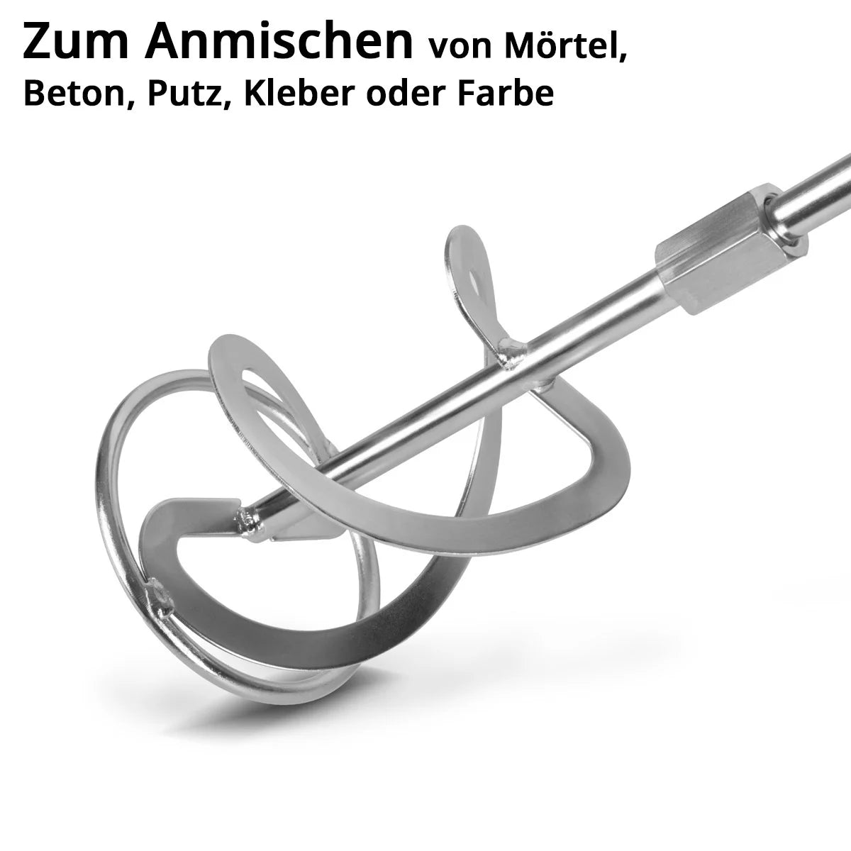 STAHLWERK agitator RW-1000 ST | 1,000 W and 550 rpm | Electric mortar stirrer with additional whisk 120 x 600 mm | Speed control and right-left rotation | Concrete mixer | Paint stirrer | color mixer