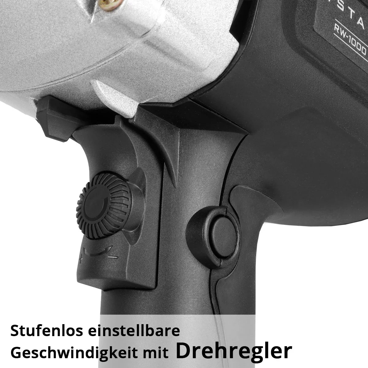 STAHLWERK agitator RW-1000 ST | 1,000 W and 550 rpm | Speed control and right-left rotation | Electric mortar stirrer | Concrete mixer | Paint stirrer | Color mixer | Hand mixer | Hand mixer