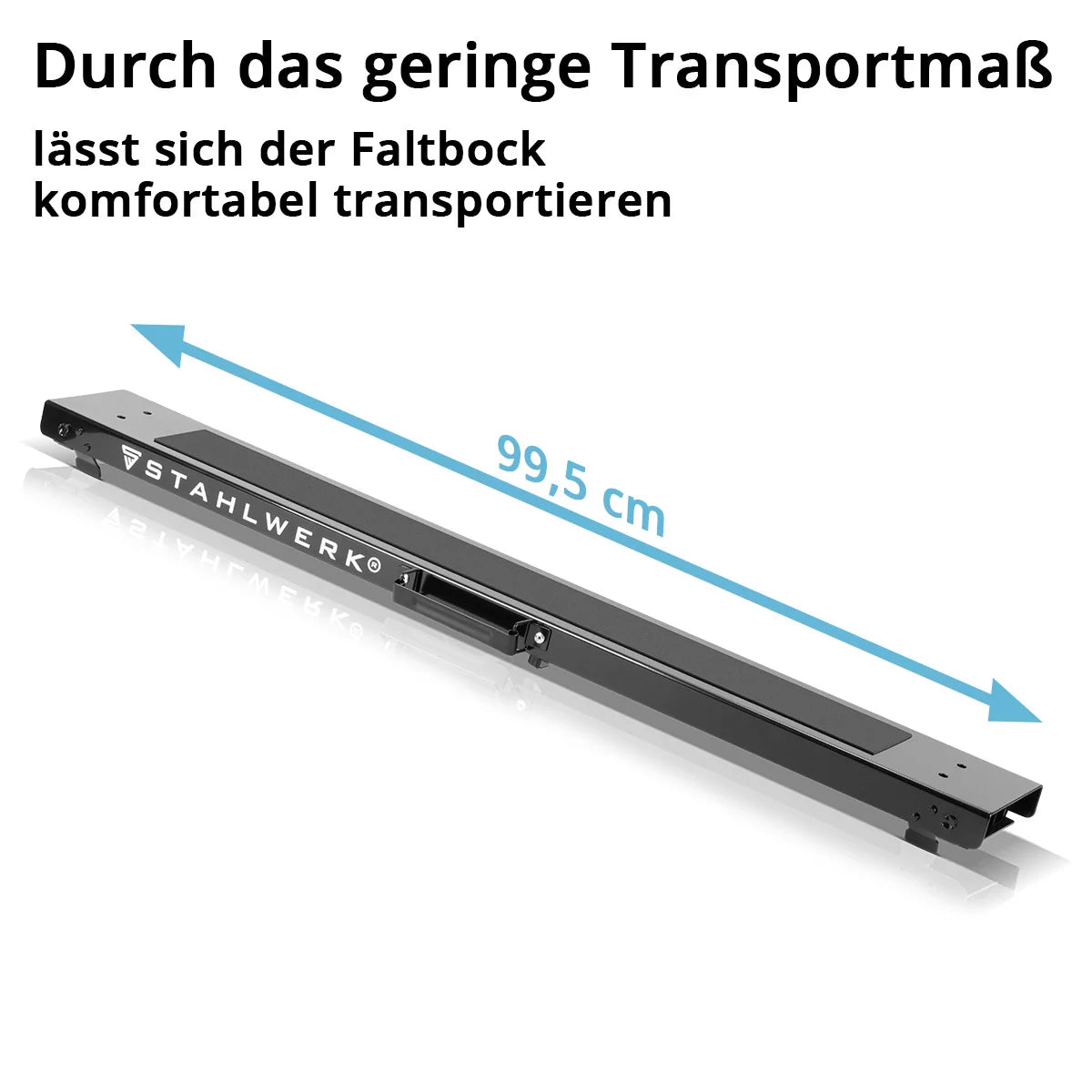 Sägebock SB-910 ST im 2er Set pulverbeschichteter Metall-Arbeitsbock | Universal-Klappbock | Gerüstbock höhenverstellbar von 645 - 910 mm mit 150 kg Tragkraft und rutschhemmender Oberfläche