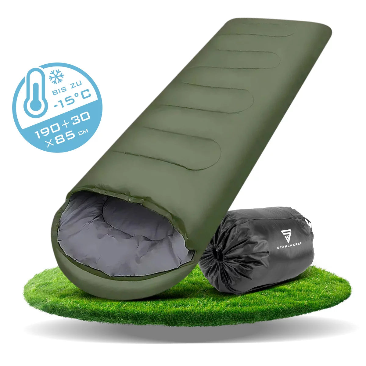 Sapa de dormir Steelworks SB -700 ST hasta -15 ° C | Llenado 330g/m2 | Saco de dormir al aire libre | Saco de dormir para acampar | Mummy Sleeping Back | Saco de dormir de viaje | Bolsa de verano e hibernación | Trekking