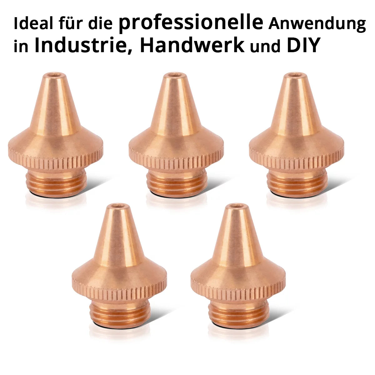 STAHLWERK 5er Set Schneiddüsen (ohne Träger) M8 x 1,5 mm für Schweißbrenner von Laser-Schweißgeräten