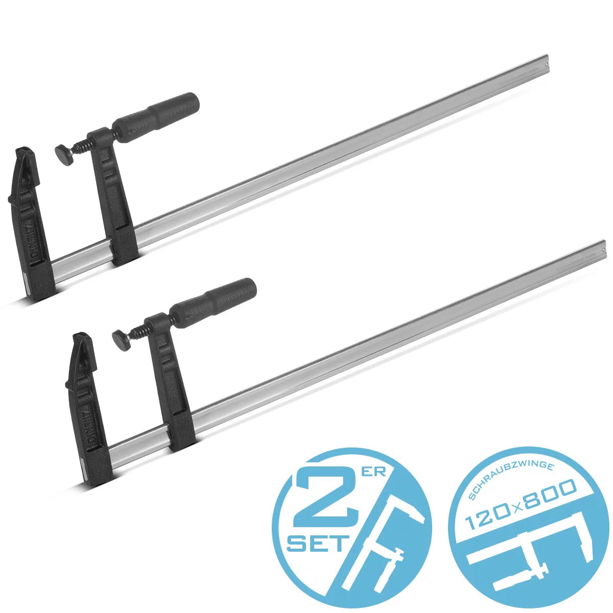 LUX-TOOLS Schraubzwinge Temperguss 300 mm x 80 mm kaufen bei