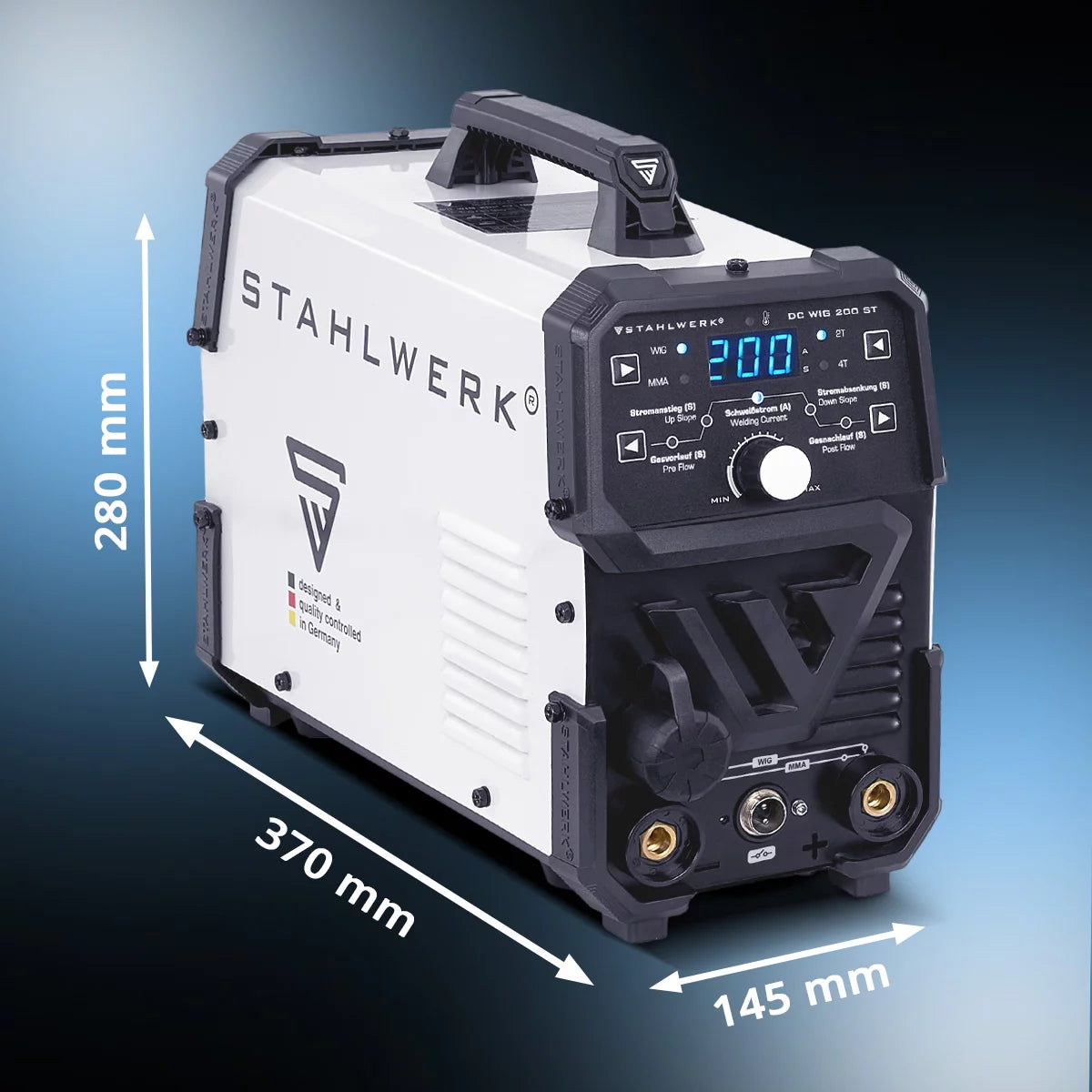 STAHLWERK DC TIG 200 ST 2026 | 2-in-1 combination welder | TIG MMA | 200 amps | HF ignition, hot start, anti-stick | For steel, stainless steel, copper, brass | Not suitable for aluminum