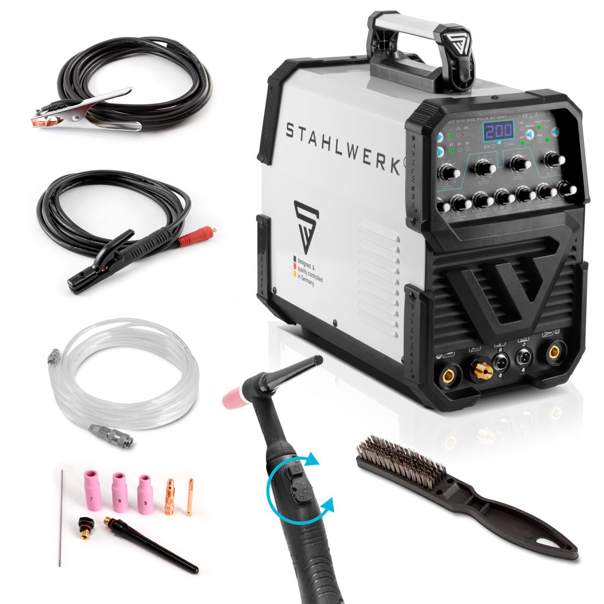 Saldatura in acciaio AC / DC WIG 200 Puls ST IGBT / 200 A WIG e MMA Wadering Machine con funzione di impulso / dispositivo di saldatura in alluminio