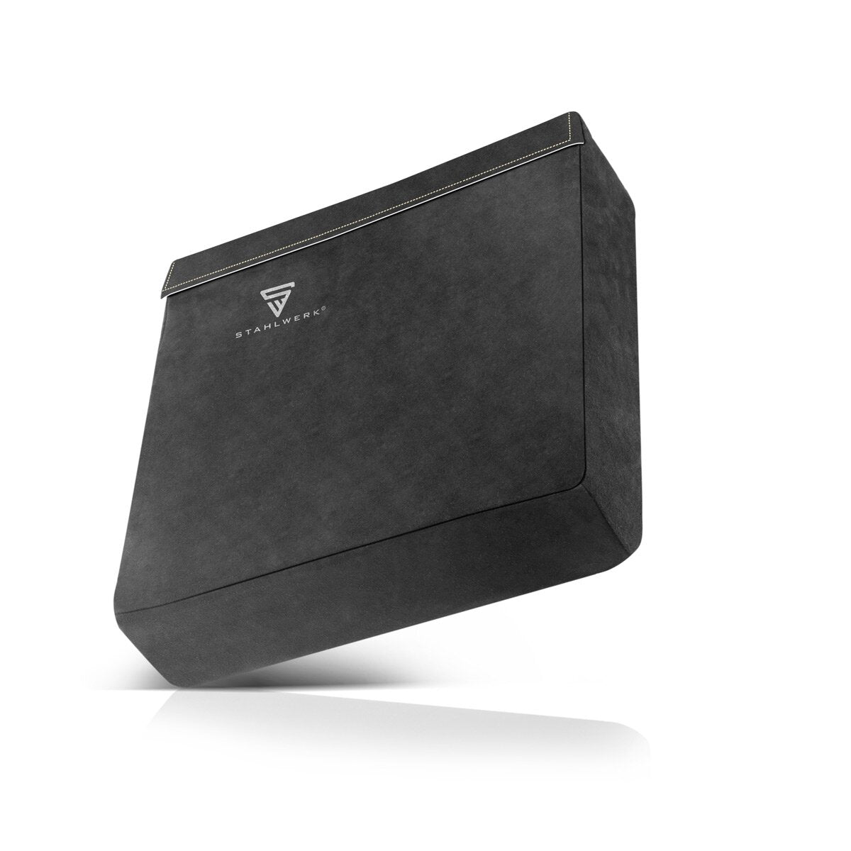 STAHLWERK Schweißerkissen | Sitzkissen | Kniekissen | Kniebrett | Schutzkissen 40 x 40 x 10 cm feuerfeste, flammhemmende Schweißunterlage aus hochwertigem Spaltleder zum Schweißen und Plasmaschneiden