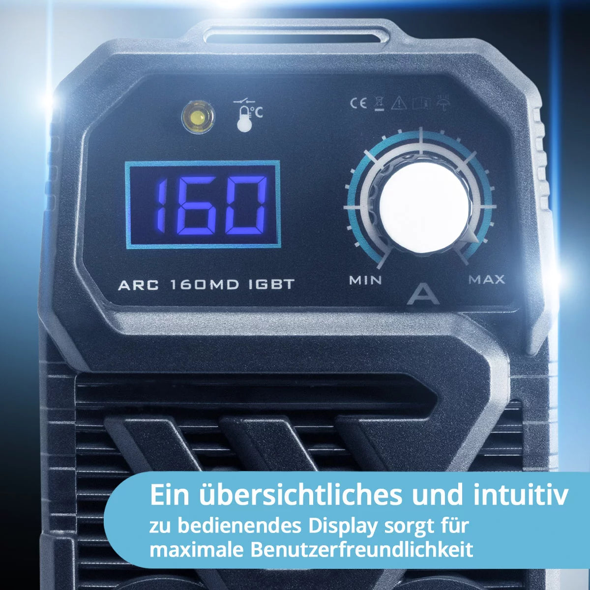 STAHLWERK ARC 160 MD Schweißgerät - DC MMA | E-Hand | Lift-TIG Inverter mit 160 Ampere, IGBT Technologie und Single-Board, 7 Jahre Hersteller-Garantie
