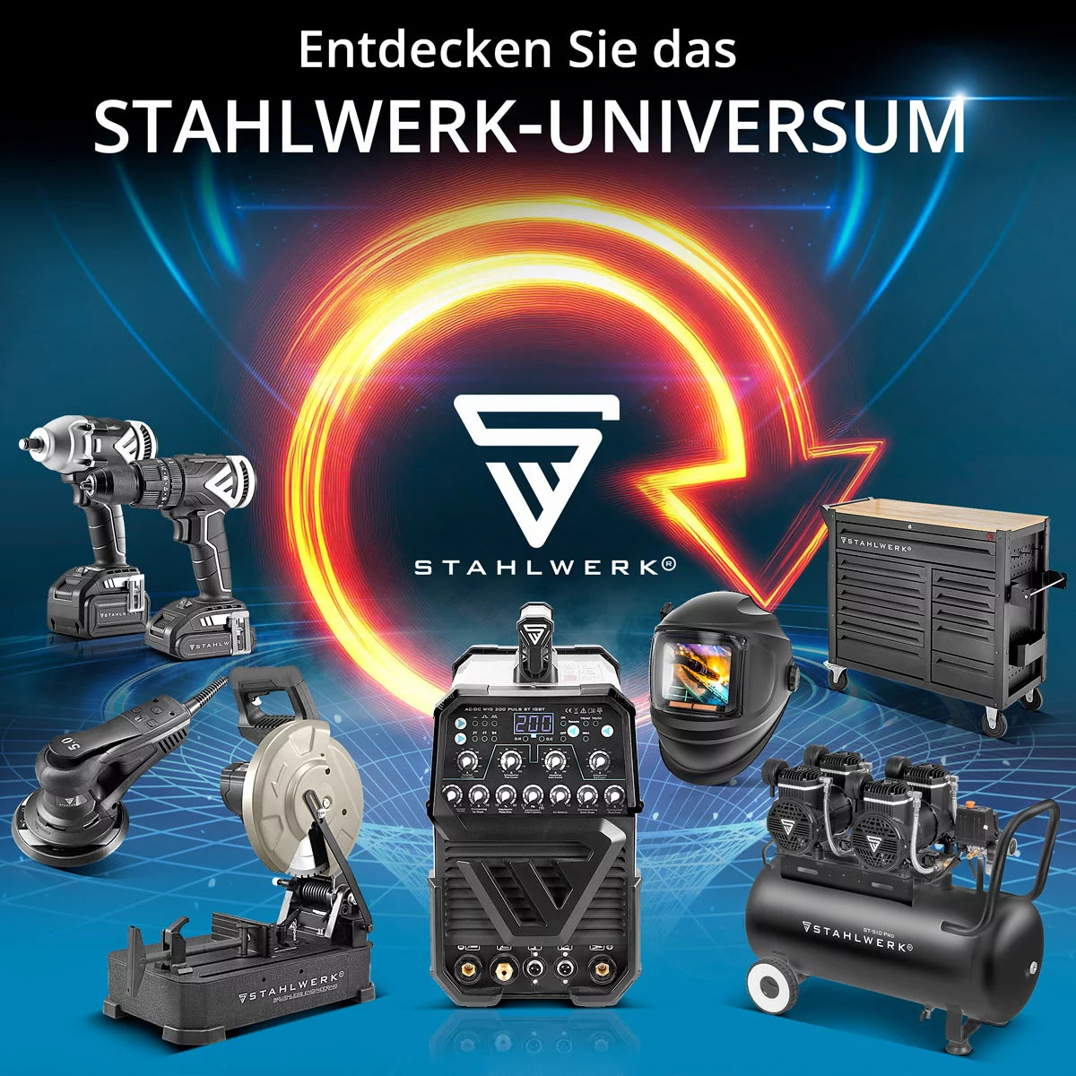 STAHLWERK DC TIG 200 Puls Pro totalmente equipada: soldadora TIG digital profesional con función manual y de pulso eléctrica MMA, adecuada para chapa fina