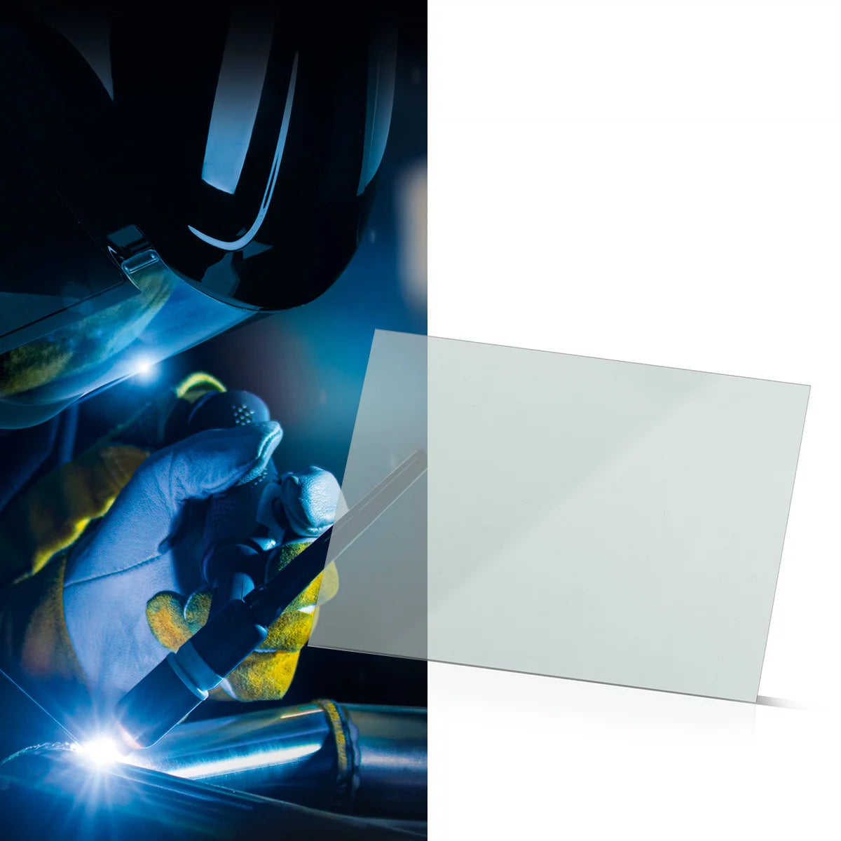 STAHLWERK Schweißhelm Vorsatzscheiben 6er Set | Ersatzgläser innen und außen | Schweißschutzglas | Visierglas | Schutzglas nach EN ISO 16321 | Ersatzscheiben für den Vollautomatik Schweißhelm BOOSTER