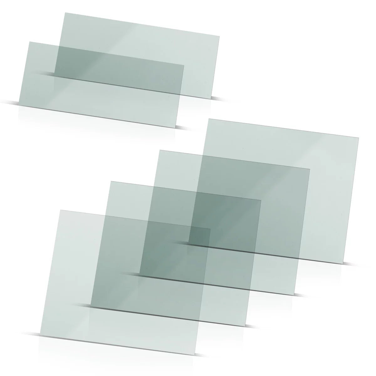 STAHLWERK Schweisshelm Vorsatzscheiben 6er Set | Ersatzgläser innen und aussen | Schweissschutzglas | Visierglas | Schutzglas nach EN ISO 16321 | Ersatzscheiben für den Vollautomatik Schweisshelm WORKER