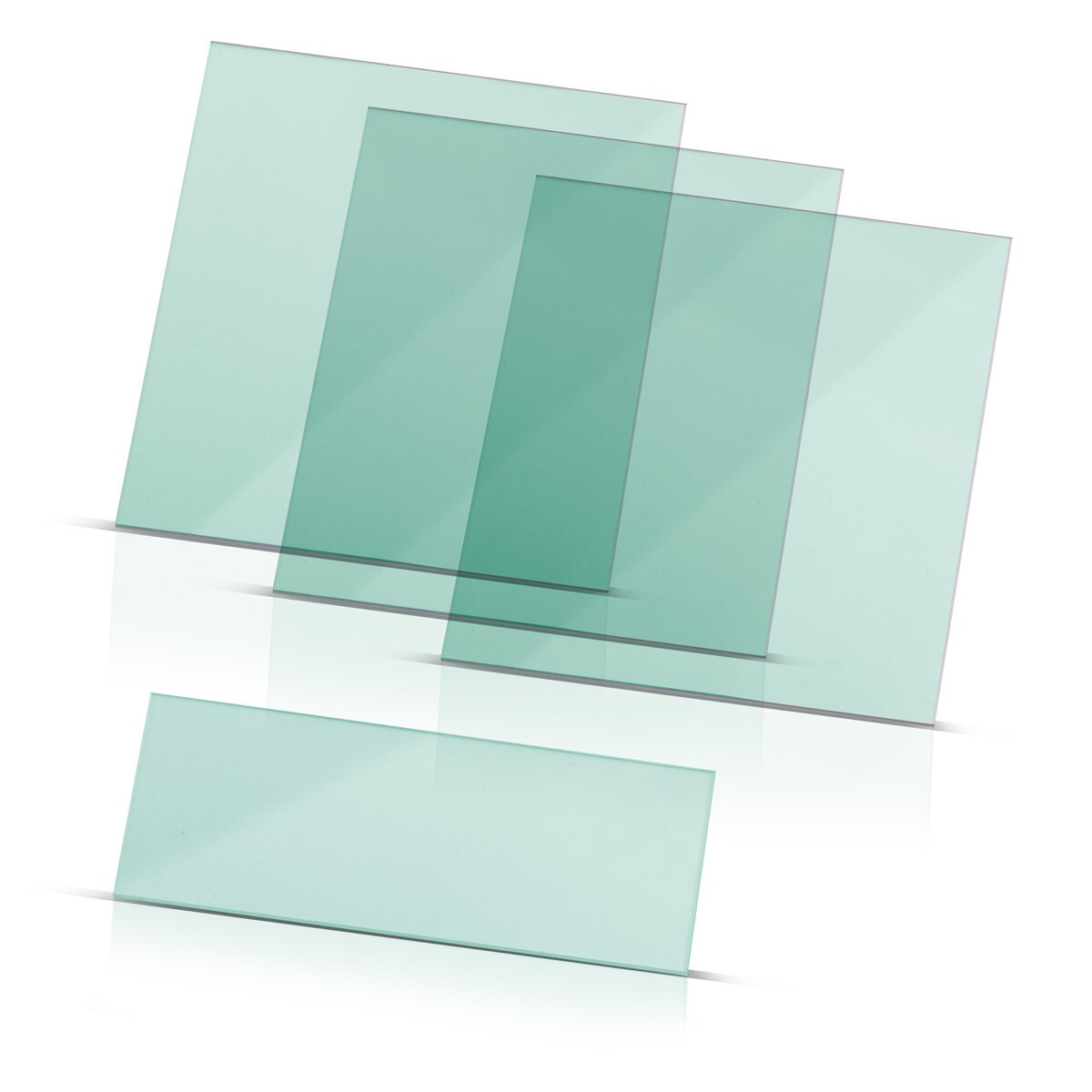 STAHLWERK Schweißhelm Vorsatzscheiben 4er Set, Innen- und Außen Ersatzgläser | Schweißschutzglas | Ersatzscheiben für Vollautomatik Schweißhelme ST 450 R | ST 450 RC