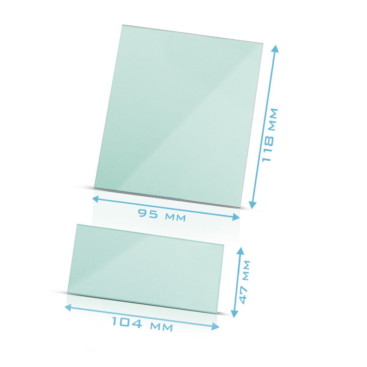 STAHLWERK Schweißhelm Vorsatzscheiben 4er Set, Innen- und Außen Ersatzgläser | Schweißschutzglas | Ersatzscheiben für Vollautomatik Schweißhelme ST 450 R | ST 450 RC