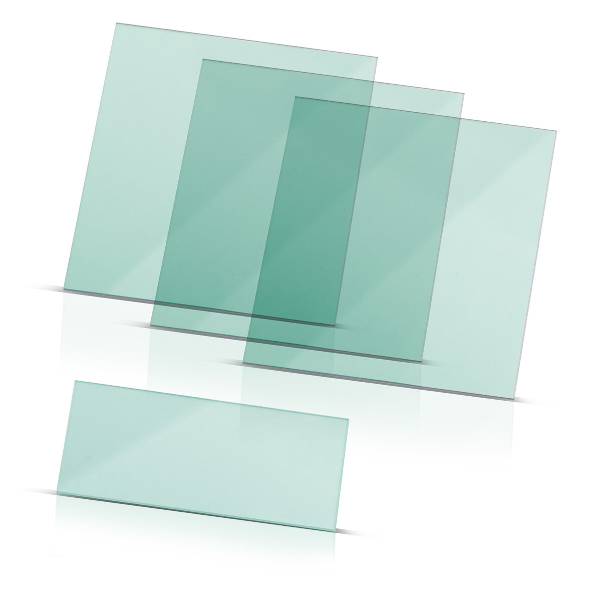 Acier Mill Schweißhelm Intentions 4 Ensemble, verres de remplacement intérieur et extérieur | Verre de protection du soudage | Disques de remplacement pour le casque de soudage entièrement automatique ST 550 L