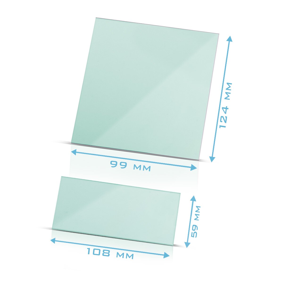 Acier Mill Schweißhelm Intentions 4 Ensemble, verres de remplacement intérieur et extérieur | Verre de protection du soudage | Disques de remplacement pour le casque de soudage entièrement automatique ST 550 L