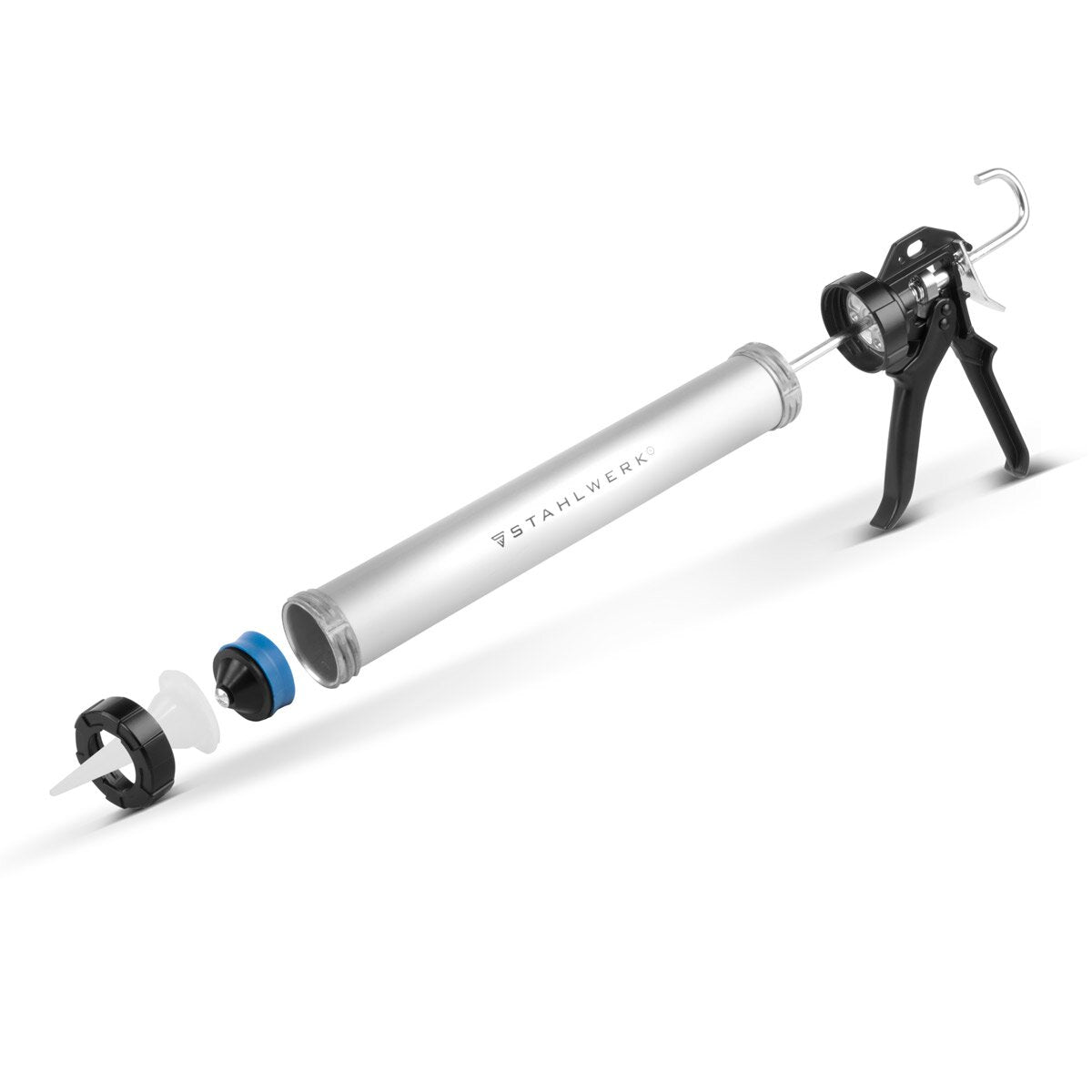 Pistolet en silicone en silicone SP-600 ST 600 ML CARTRIDE PRAIS / CARTRIDGE FAUX D'Aluminium stable pour les cartouches et les sacs pour le silicone et l'application des matériaux adhésifs et d'étanchéité