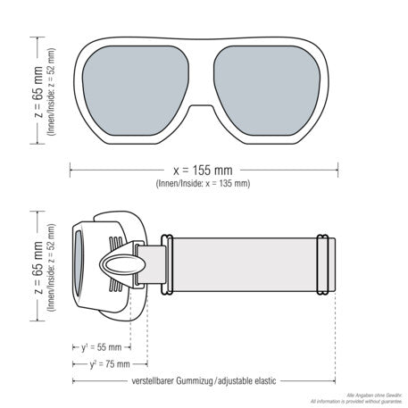 Laserjustierbrille SPECTOR Filter - 0153, Gestellfarbe silber (für Brillenträger geeignet)