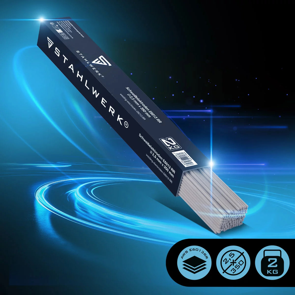 Molino de acero de electrodo estable AWS E6013RR grueso de 2,5 mm 2 kg cubierto de rutil