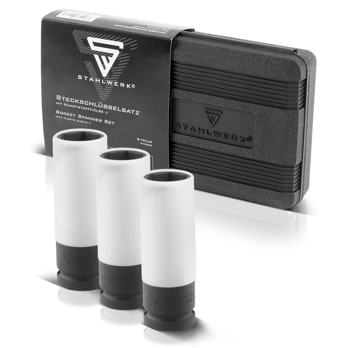 Stahlwerk Stckkecht-Set 1/2 pouces 3 noix d'impact de haute qualité 17, 19, 21 mm de l'acier de molybdène chromé galvanisé