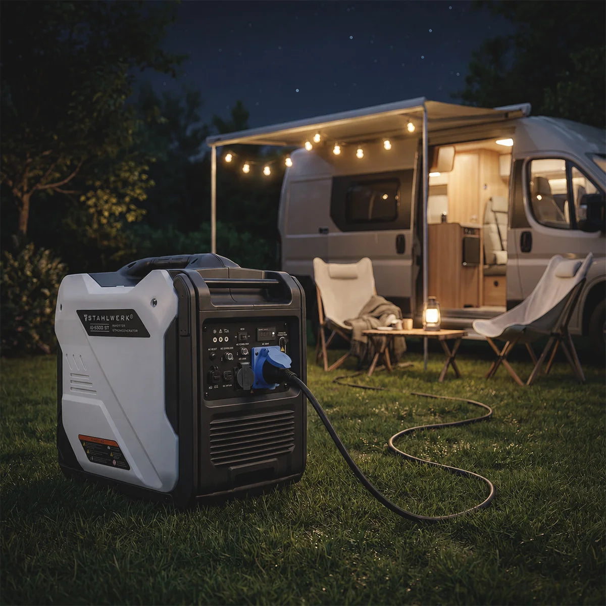 STAHLWERK IG-5500 ST Benzin Generator 5,5 kW | 7,48 PS | Inverter Stromgenerator | Stromerzeuger | Notstromaggregat mit Fernbedienung & E-Starter, verbrauchseffizient und wartungsarm