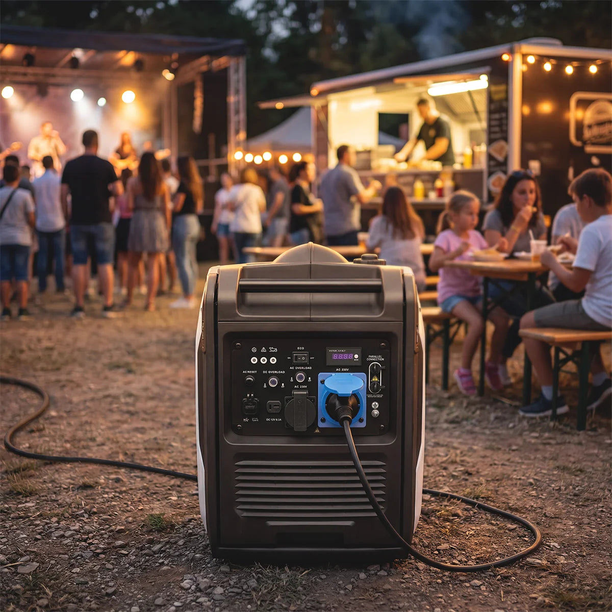 STAHLWERK IG-5500 ST Benzin Generator 5,5 kW | 7,48 PS | Inverter Stromgenerator | Stromerzeuger | Notstromaggregat mit Fernbedienung & E-Starter, verbrauchseffizient und wartungsarm