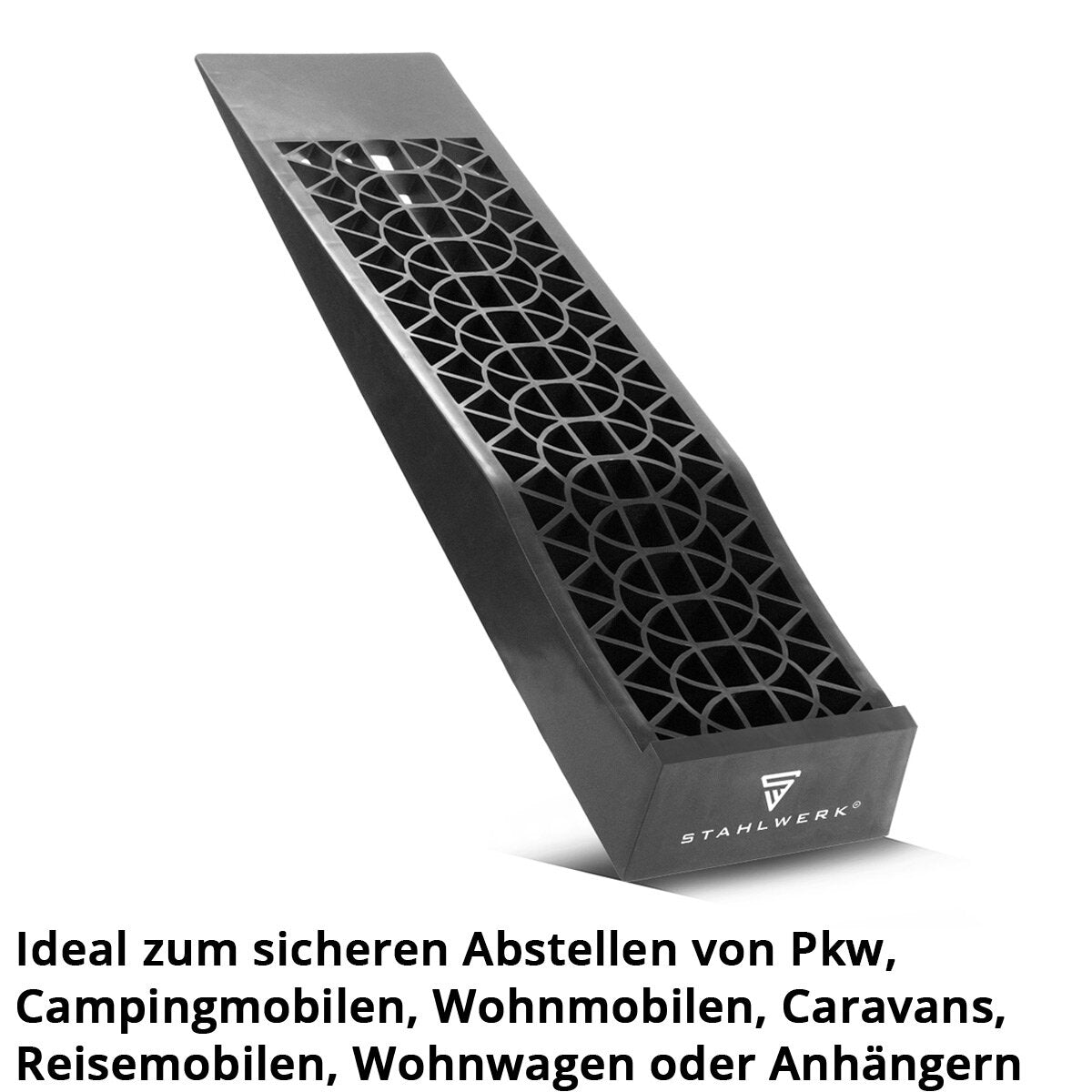 Mecanismo de acero Paso Wedge GT-13 ST 2 Conjunto con capacidad de carga de 3 T 700 x 200 x 78 mm Medición de cría | Leglege Wedge | Rampa rampa | Hornera inversa | Cuña de compensación para autocaravana, caravana, caravana o remolque