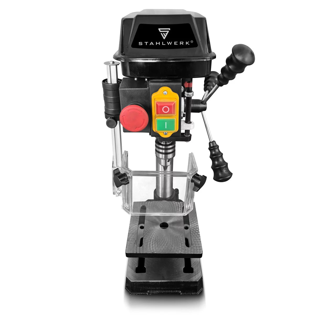 STAHLWERK BD-350 ST column drilling machine | Precise Bench Drill 350W for DIY, Metal Construction | Drilling diameter Ø 13 mm | 620 - 2,620 rpm | Robust drilling table and metal base for stability
