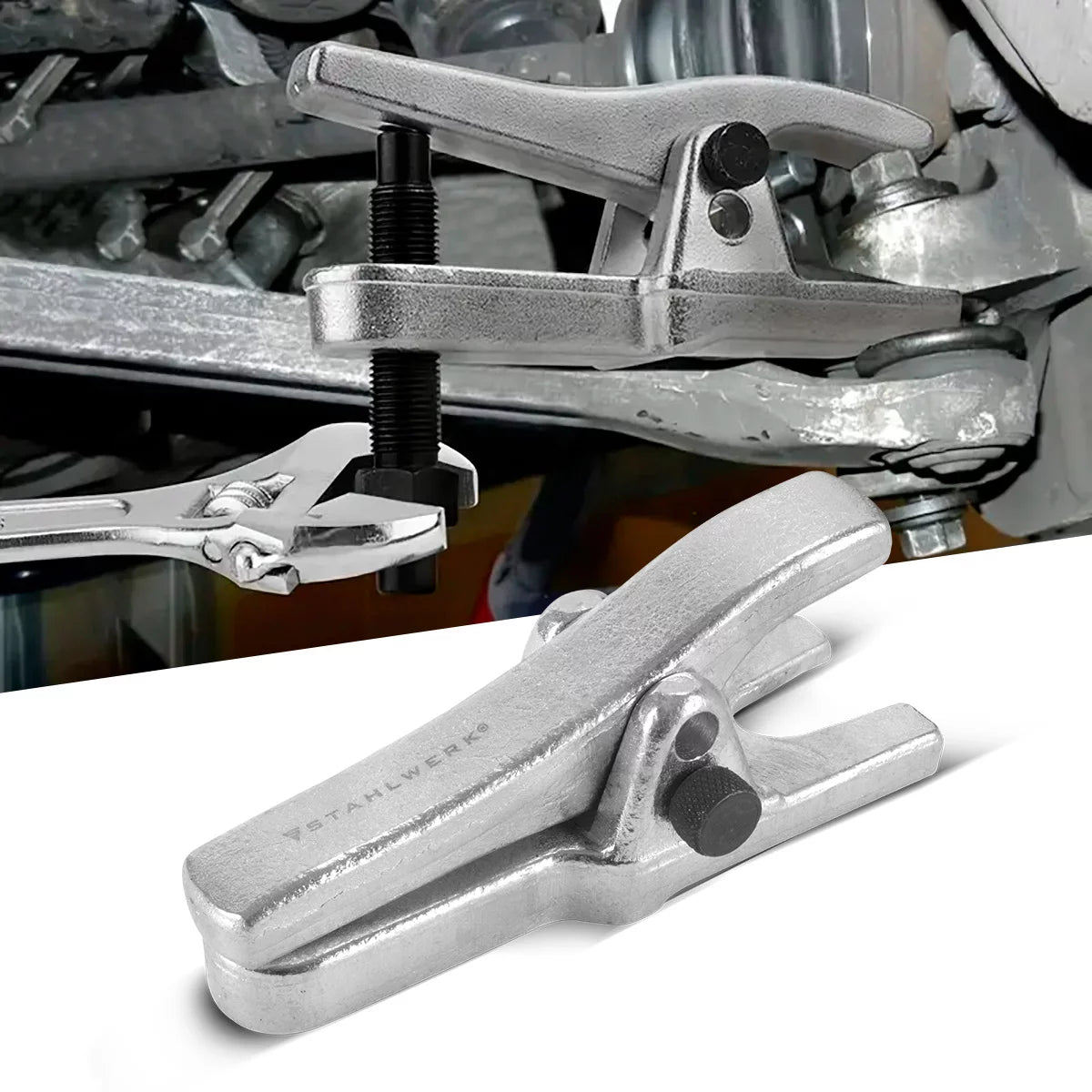 Steelworks Support Conjunta-Pull-Down Set 5 piezas Presser de unión de bola | Puller de barra de ortografía | Unión Bolt Impresor | Trot Joint Tool | Herramienta especial para coche