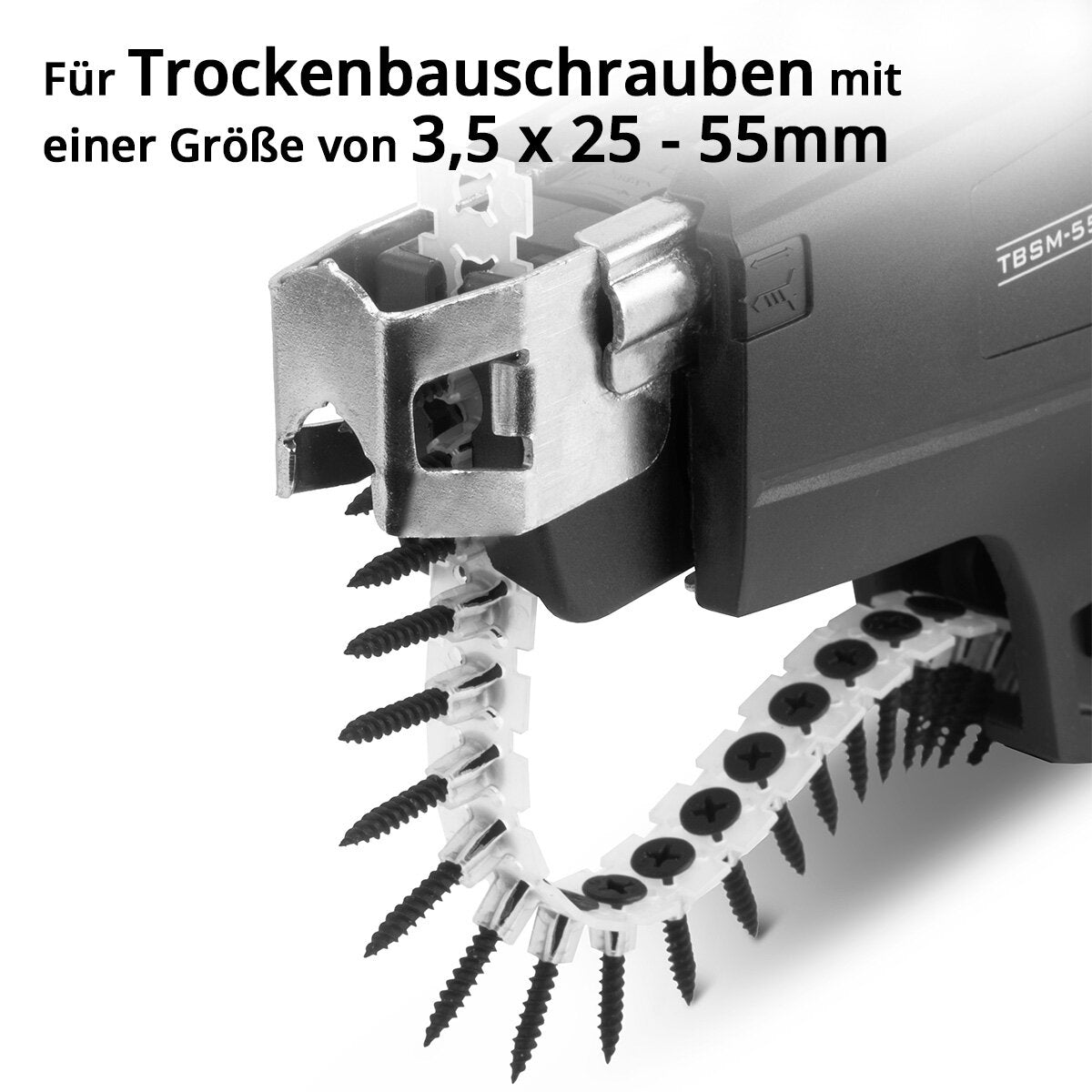 STAHLWERK Trockenbauschrauber mit Magazin TBSM-550 ST mit 550 W und 0 - 5500 U/min Schnellschrauber | Bauschrauber | Elektroschrauber | Schnellbauschrauber | Magazinschrauber