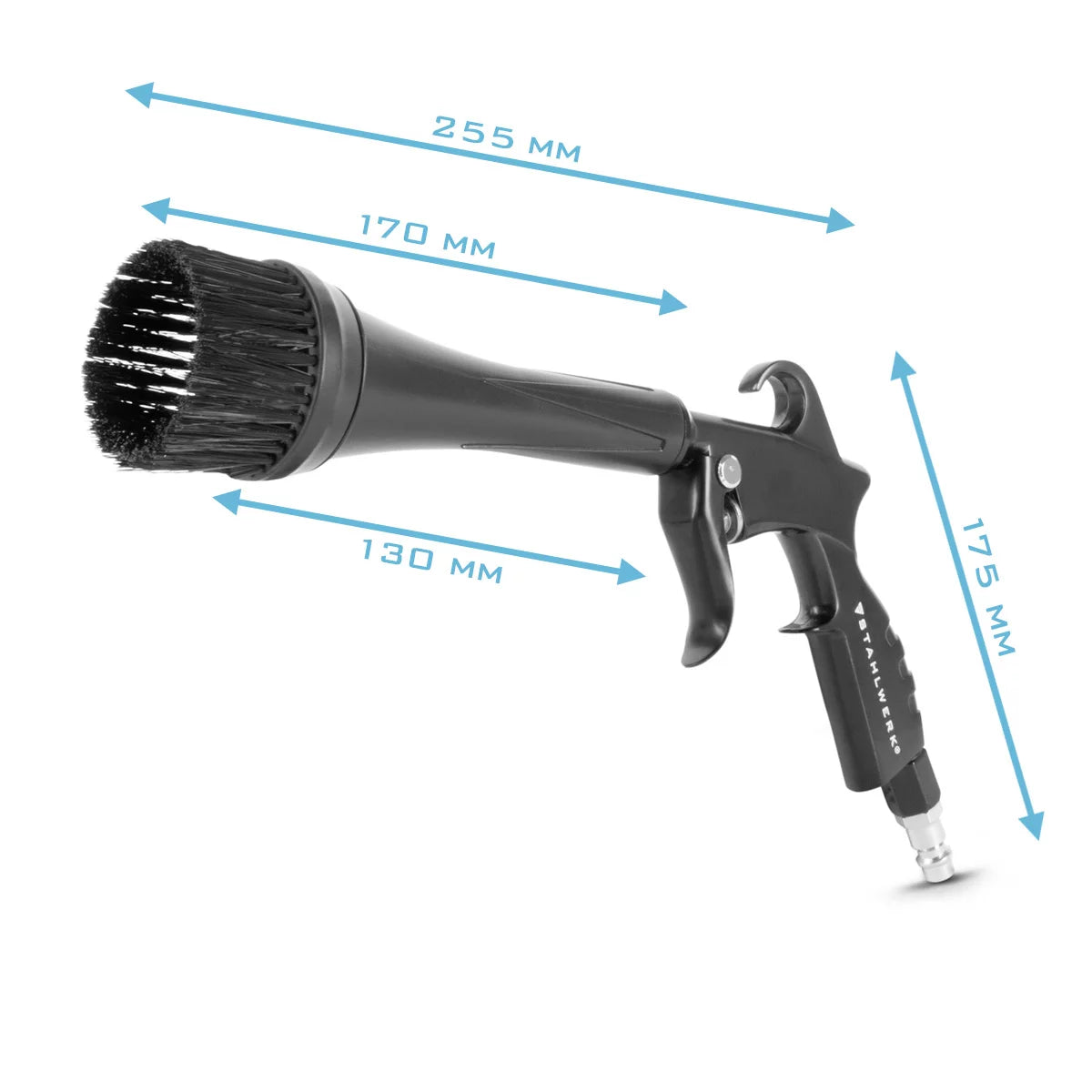 STAHLWERK kuru temizleme tabancası RP-24 ST | Basınçlı hava temizleme tabancası | Kasırga etkisi | Döşeme temizleyicisi | Yüzey temizliği için otomotiv hava tabancası