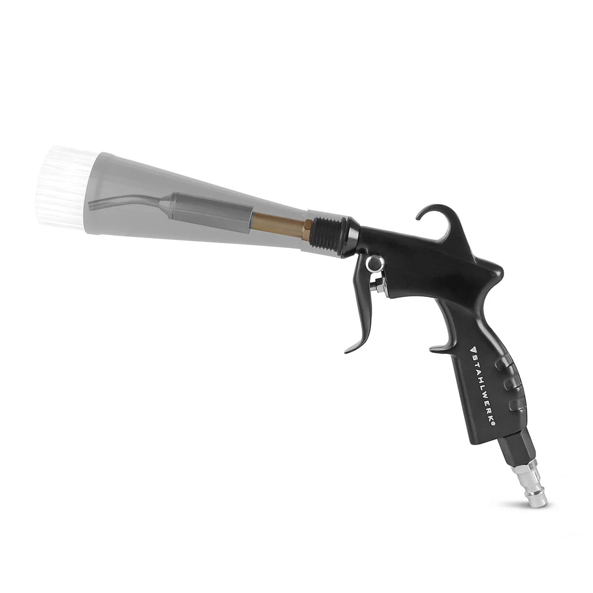 STAHLWERK Trockenreinigungspistole RP-25 ST | Kugelgelagerte Metall-Wirbeldüse | Druckluft-Reinigungspistole | Tornado-Effekt | Starker Polsterreiniger | Kfz-Ausblaspistole zur Oberflächenreinigung