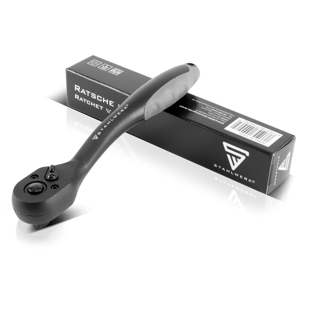 Steelworks de commutation professionnelle de 3/8 pouces a couru en acier chromium-vanadium avec apport à l'outil à partir de molybdène et de fixation chromé. Garantie de 72 dents-7 ans