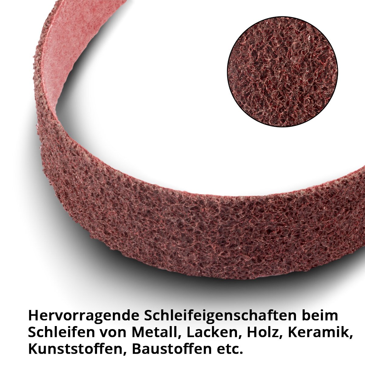 STAHLWERK Schleifvlies mittlere Körnung 40 x 760 mm Schleifband | Vliesbänder | Poliervlies | Universal-Schleifbänder | Schleifmittel für Rohrbandschleifer, Bandschleifer und Schleifgeräte