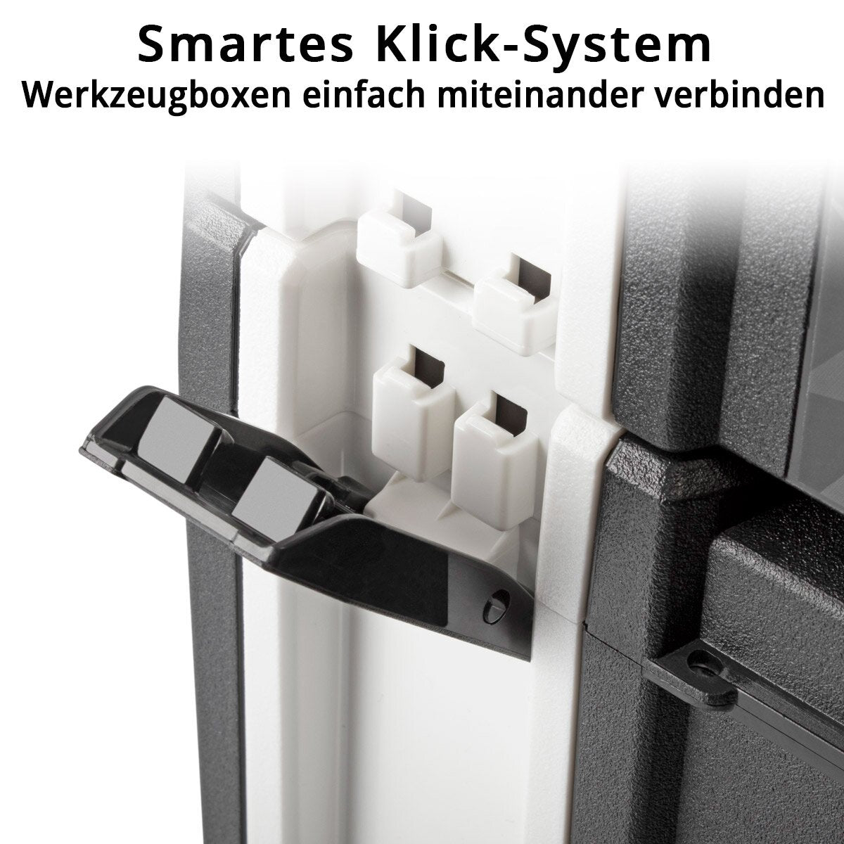 STAHLWERK Universal Toolbox Größe S 443 x 310 x 128 mm stapelbare Systembox | Werkzeugkiste | Werkzeugkoffer | Werkzeug-Organizer im Modul-System aus hochbelastbarem ABS-Kunststoff mit Tragegriff