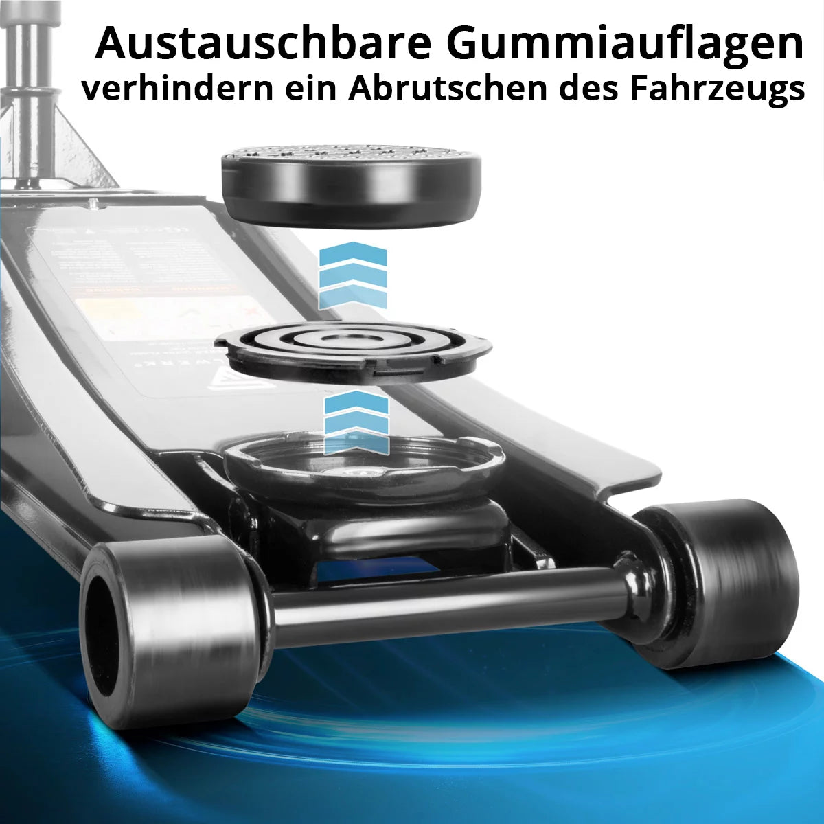 STAHLWERK Reifenwechsel Set Wagenheber WHB-73 ST mit 3 t Tragkraft, gummierten Rollen, Doppelhubkolben und 73-500 mm Hubbereich | Drehmomentschlüssel TW-350 ST mit 70-350 Nm | Arbeitshandschuhe